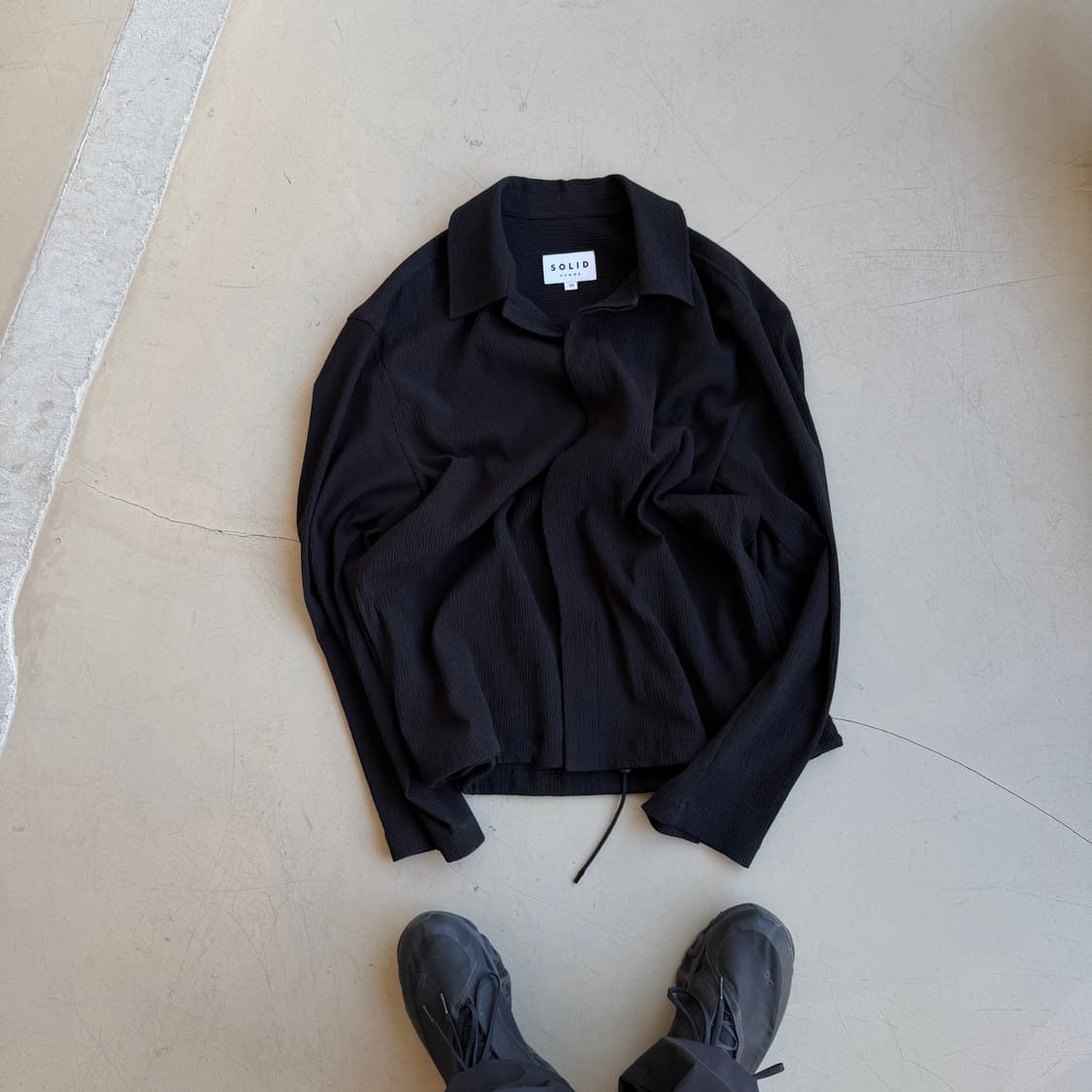 솔리드 옴므 플리츠 셔츠 자켓 상품이미지1