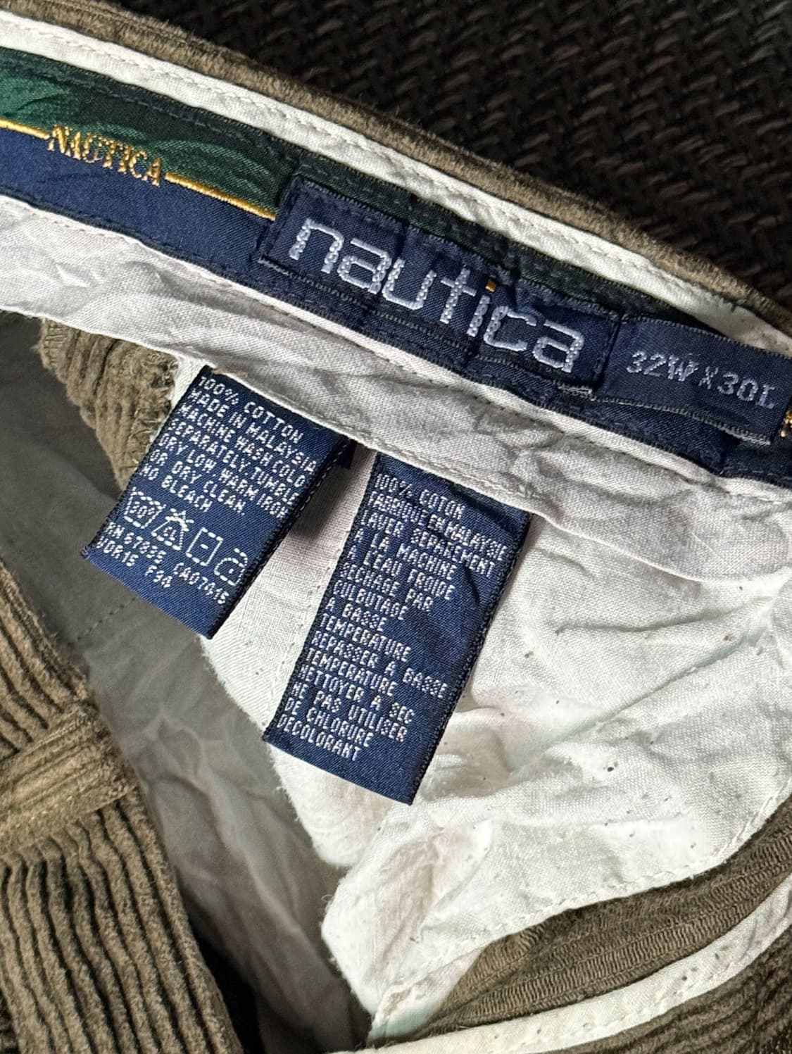 (30) 90s 노티카 투플리츠 와이드 웨일 코듀로이 팬츠 상품이미지4