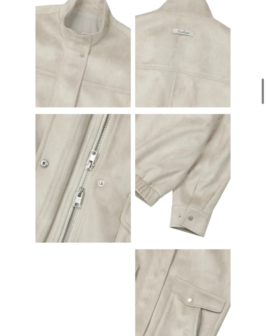 레더리 더블 포켓 스웨이드 블루종 자켓 S 상품이미지4