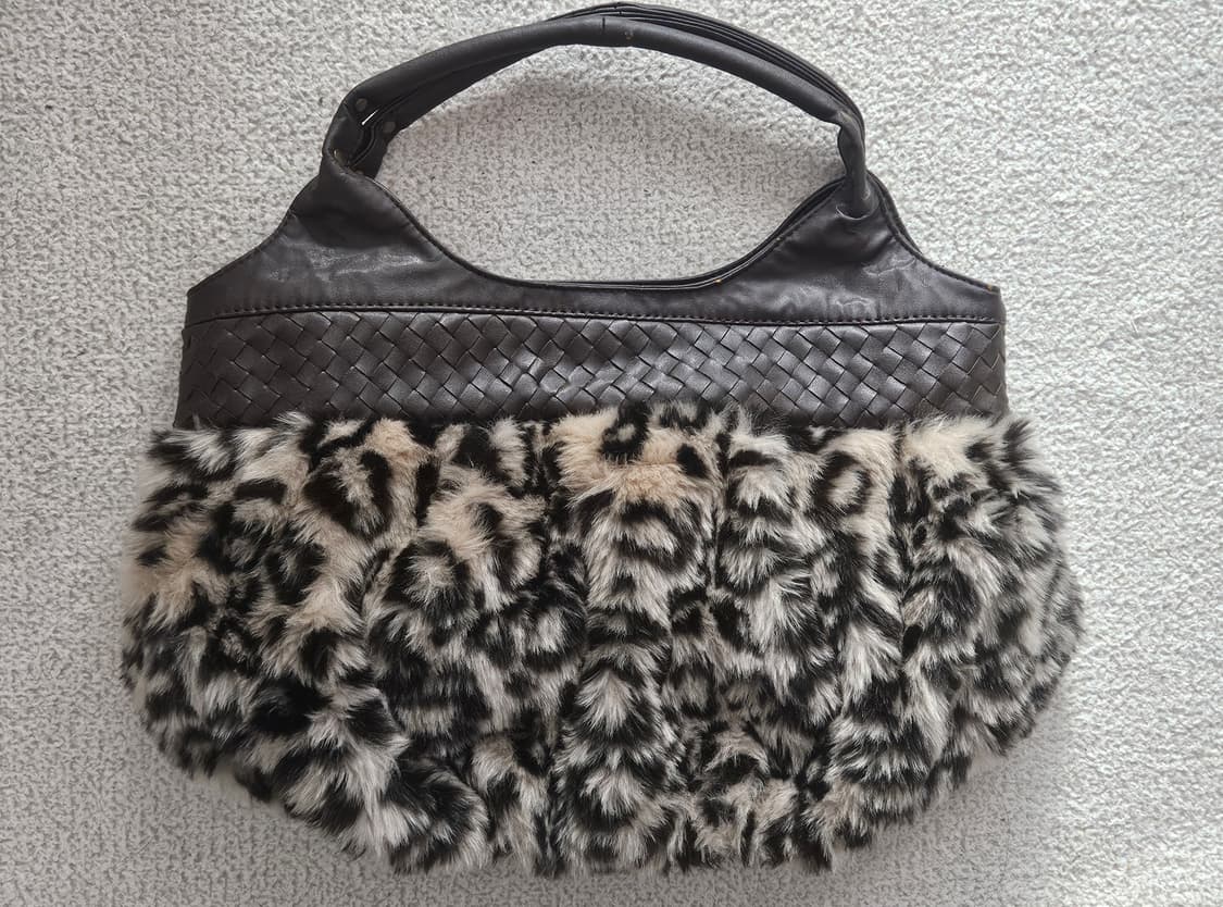 레오파드 호피 퍼 가방 / 오네 갸루 y2k 상품이미지1