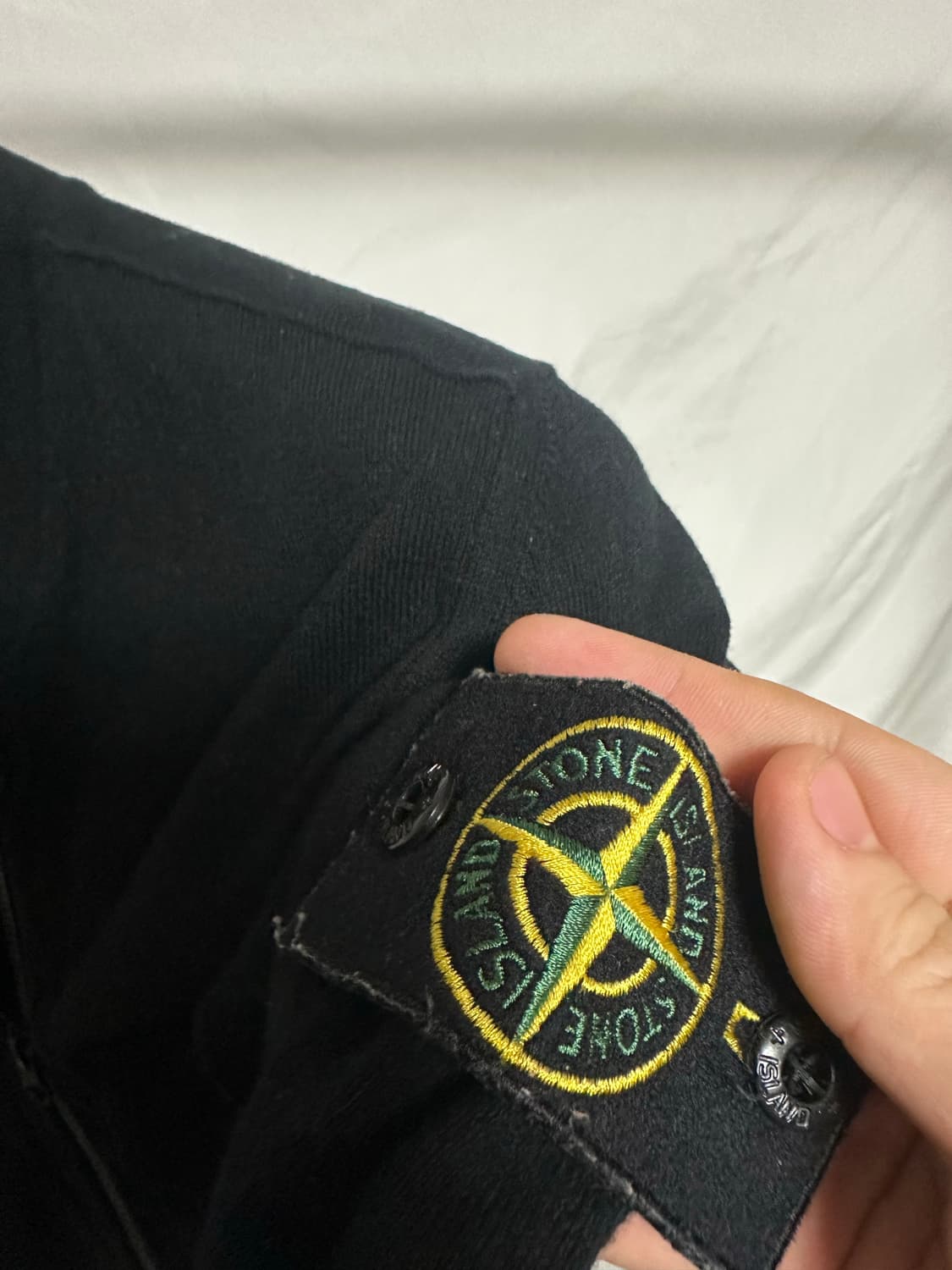 스톤아일랜드 코튼 집업(2way) 블랙 (M) 상품이미지4