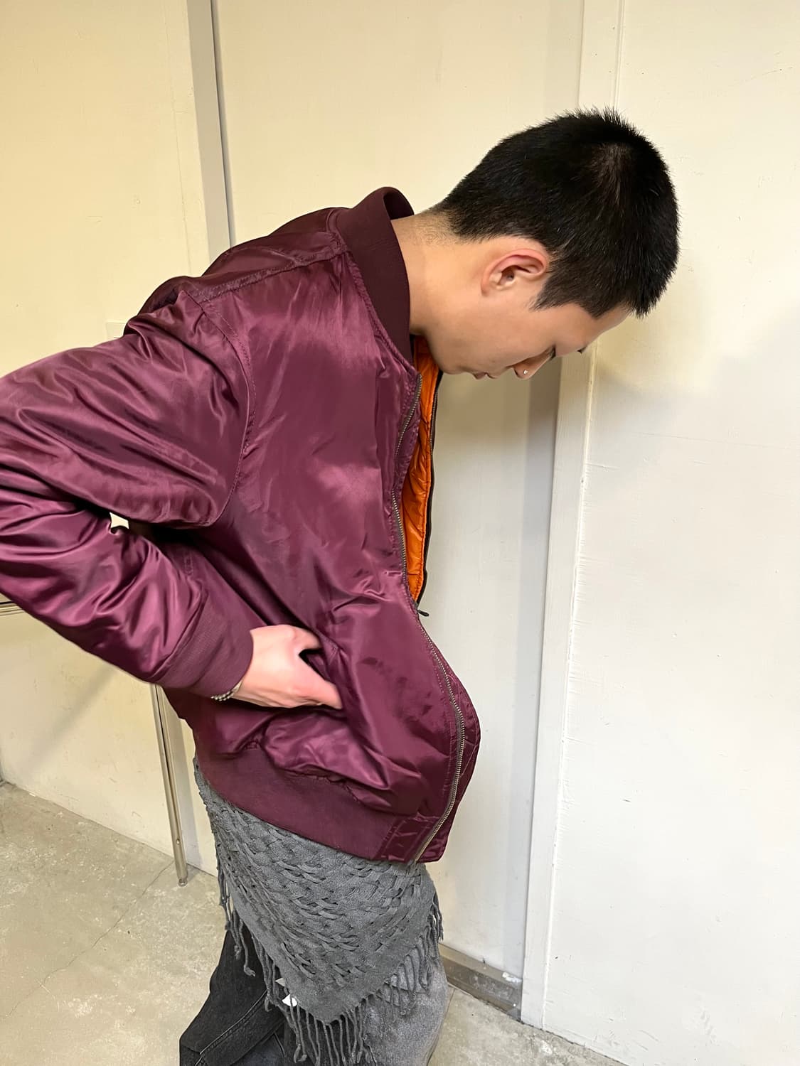 Nylon Ma-1 Type Bomber Jacket 상품이미지4