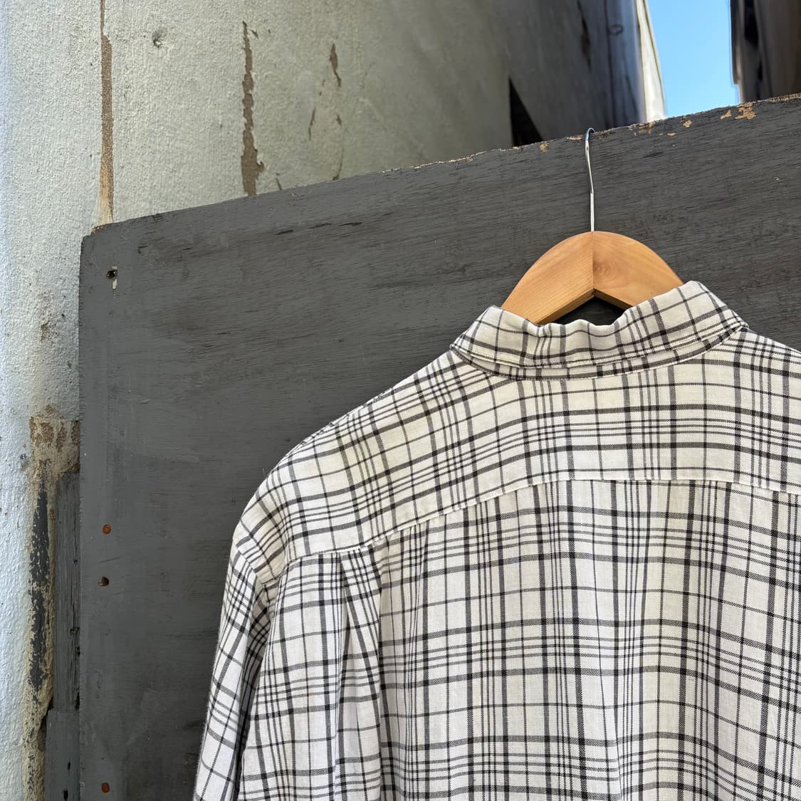 90s 꼼데가르송 robe de chambre 블랙 체크 셔츠 상품이미지7