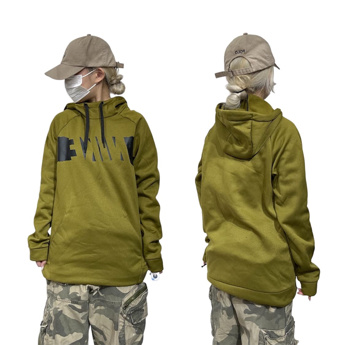 나이키 올리브 그린 오버핏 후드티 M 상품이미지1