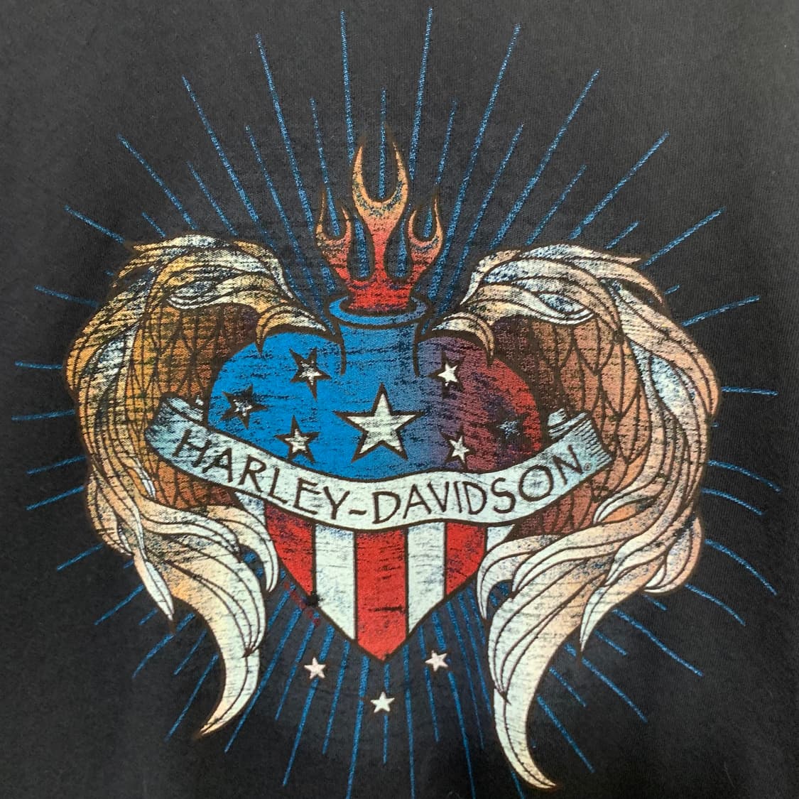 할리데이비슨 빈티지 프린팅 반팔 티셔츠 XL 남녀공용 상품이미지3