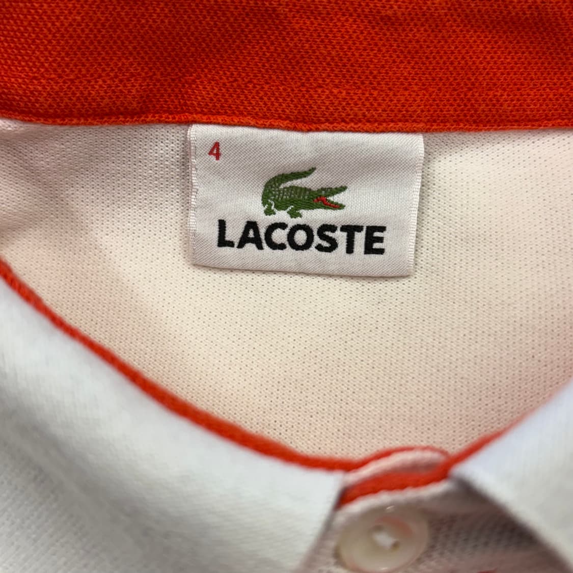 4 라코스테 화이트 카라 반팔티 상품이미지4