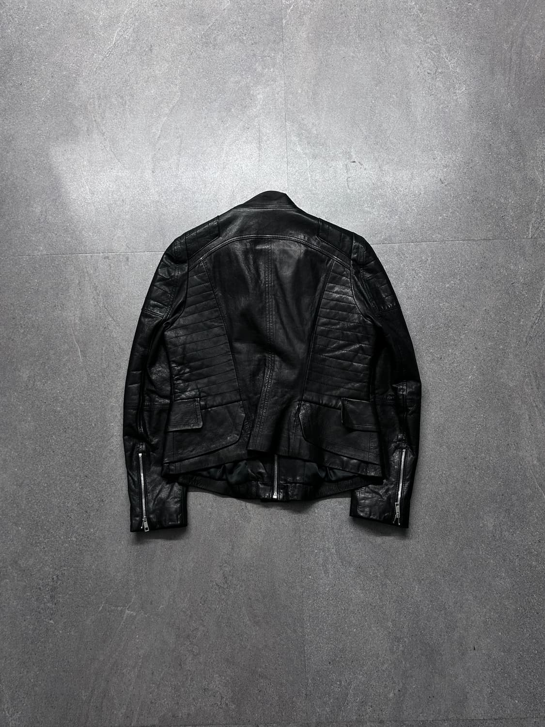 더블 지퍼 퀼팅 이탈리안 램스킨 자켓 상품이미지8