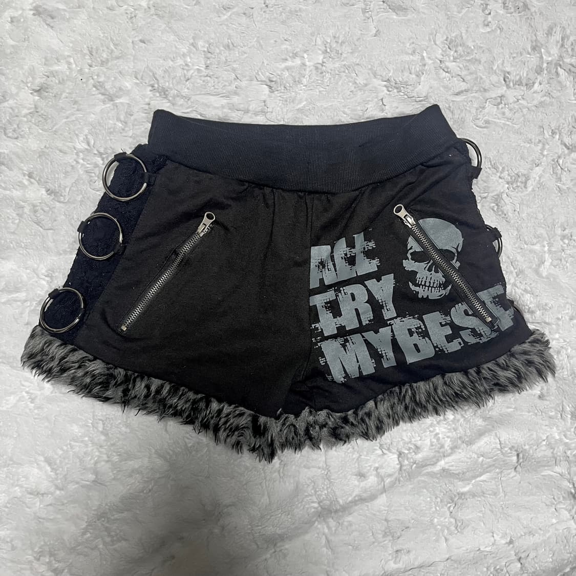 갸루 펑크 퍼 팬츠 상품이미지1