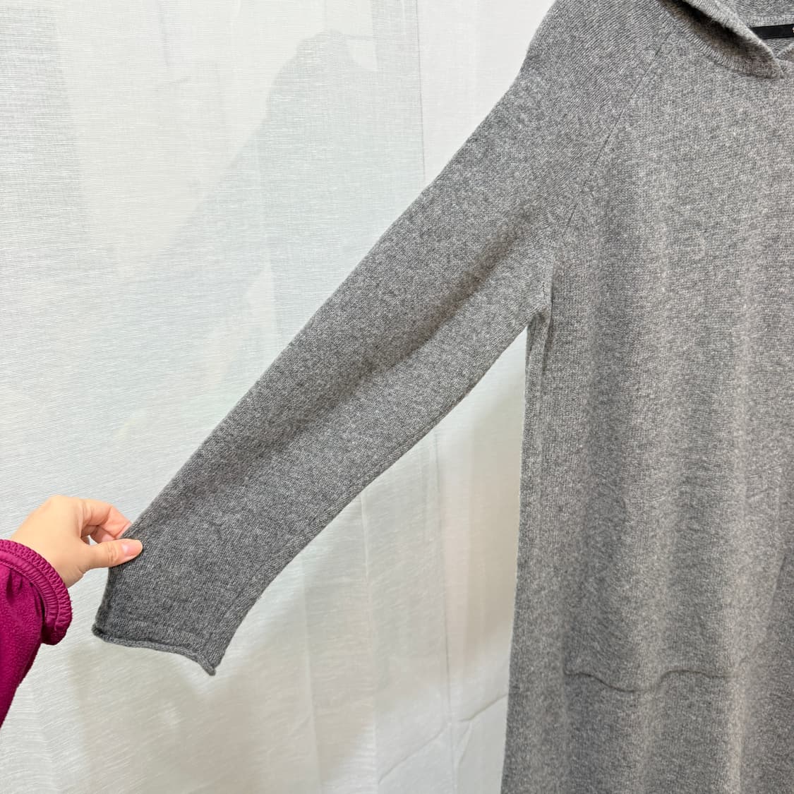 지컷 회색후드 니트원피스 그레이원피스 g-cut 4079 상품이미지3