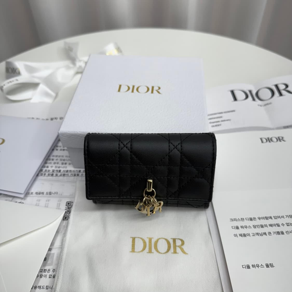[풀박스/ S+] 디올 마이 디올 글리신 지갑 블랙 상품이미지4