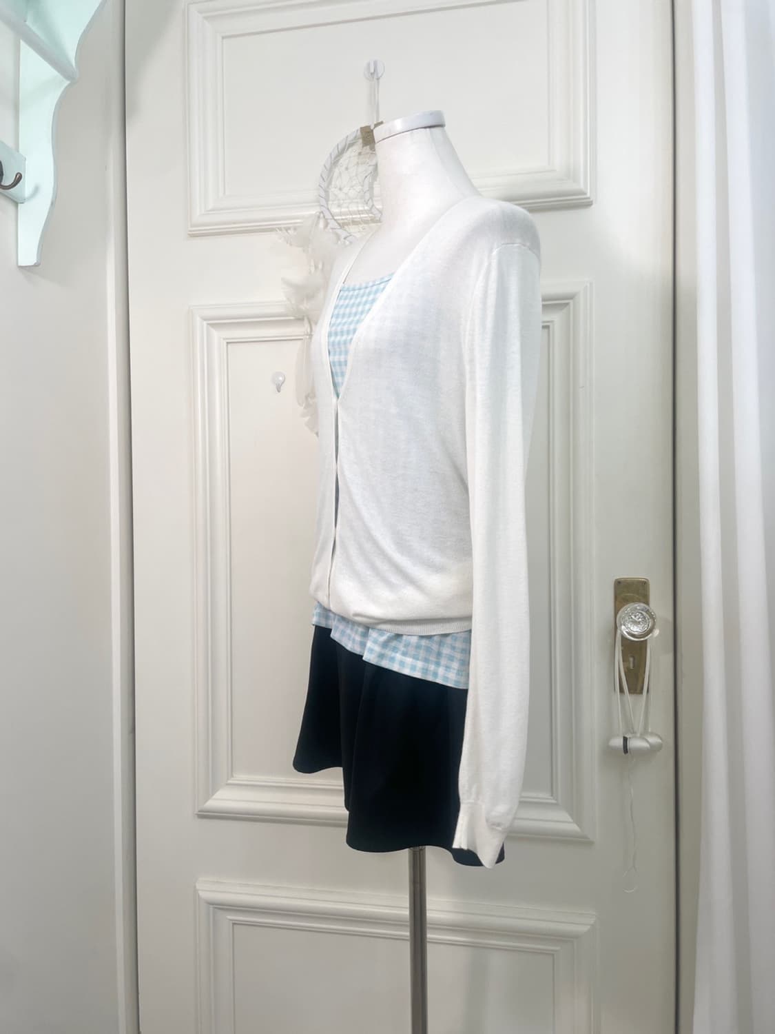 black pleats banding midi skirt(size-M) 상품이미지7