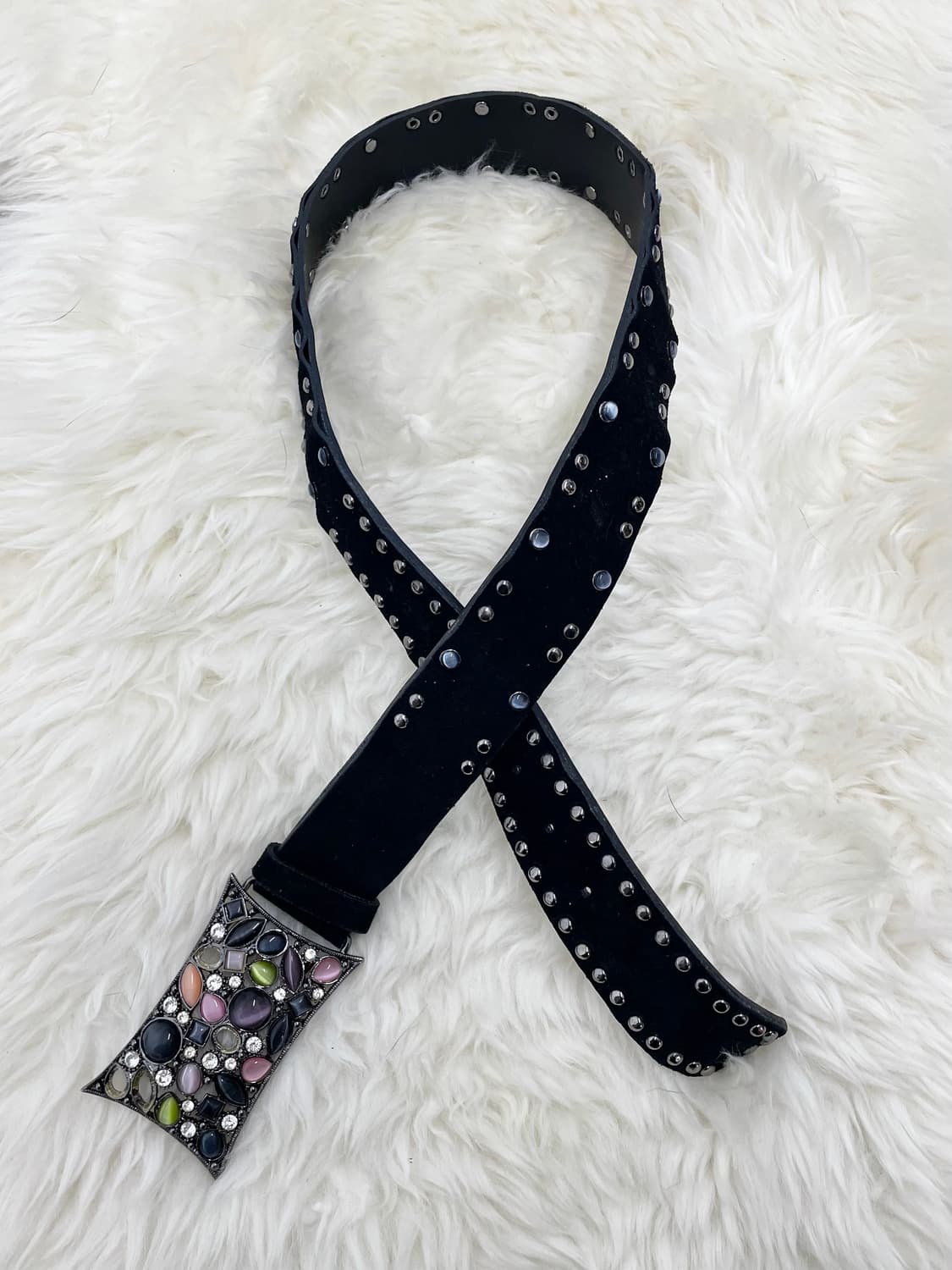 오리엔탈 스터드 큐빅 버클 벨트 상품이미지4