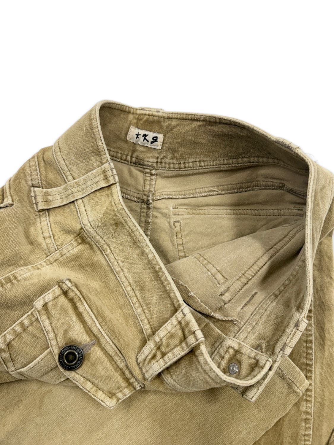 빈티지 라이트브라운 로우라이즈 코튜로이 부츠컷 팬츠 상품이미지3