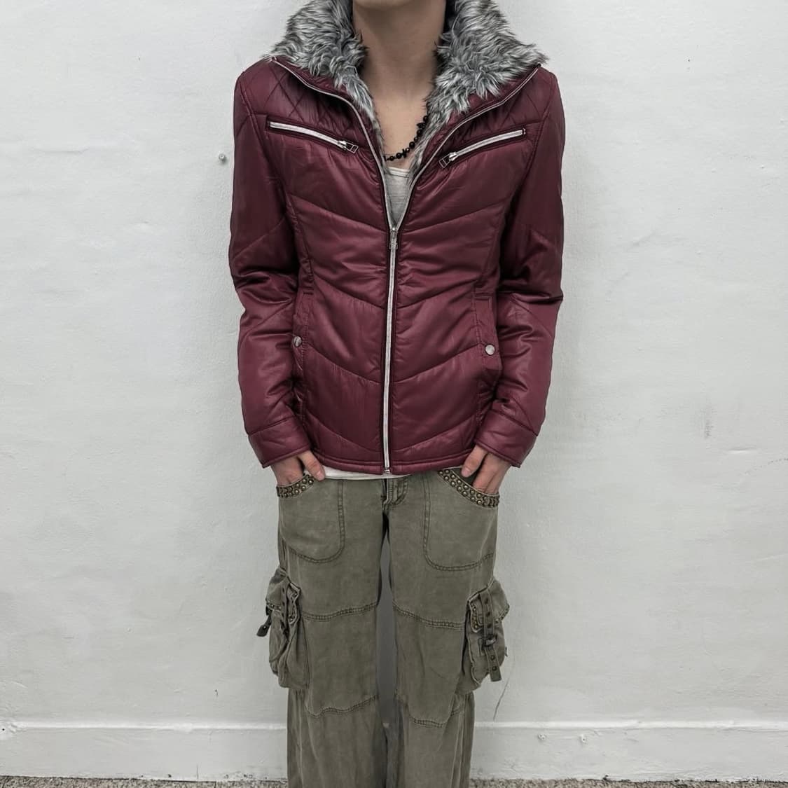 Spanish Y2K fur down jacket 상품이미지3