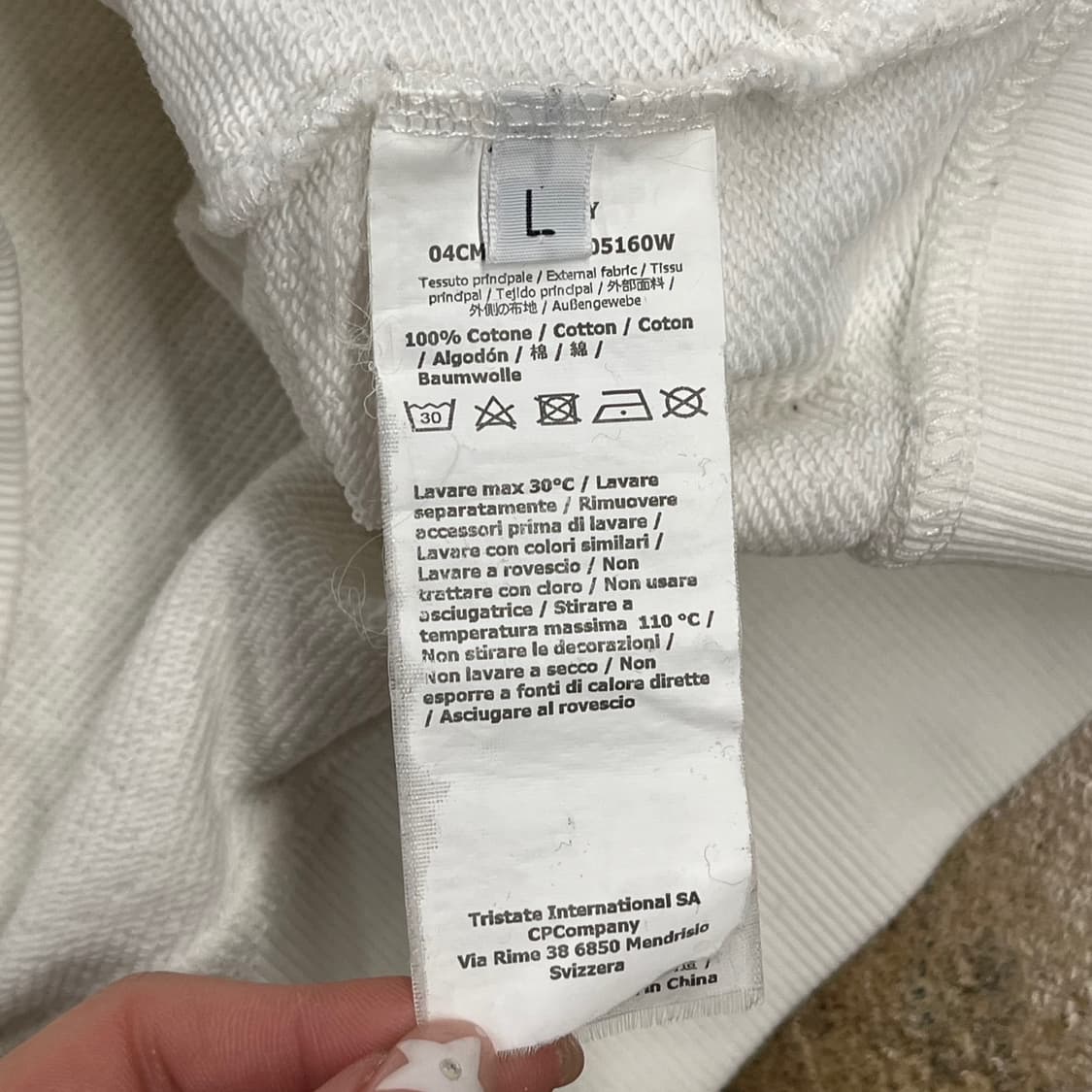 [정품/L] CP컴퍼니 화이트 렌즈 와펜 맨투맨 b18 상품이미지6