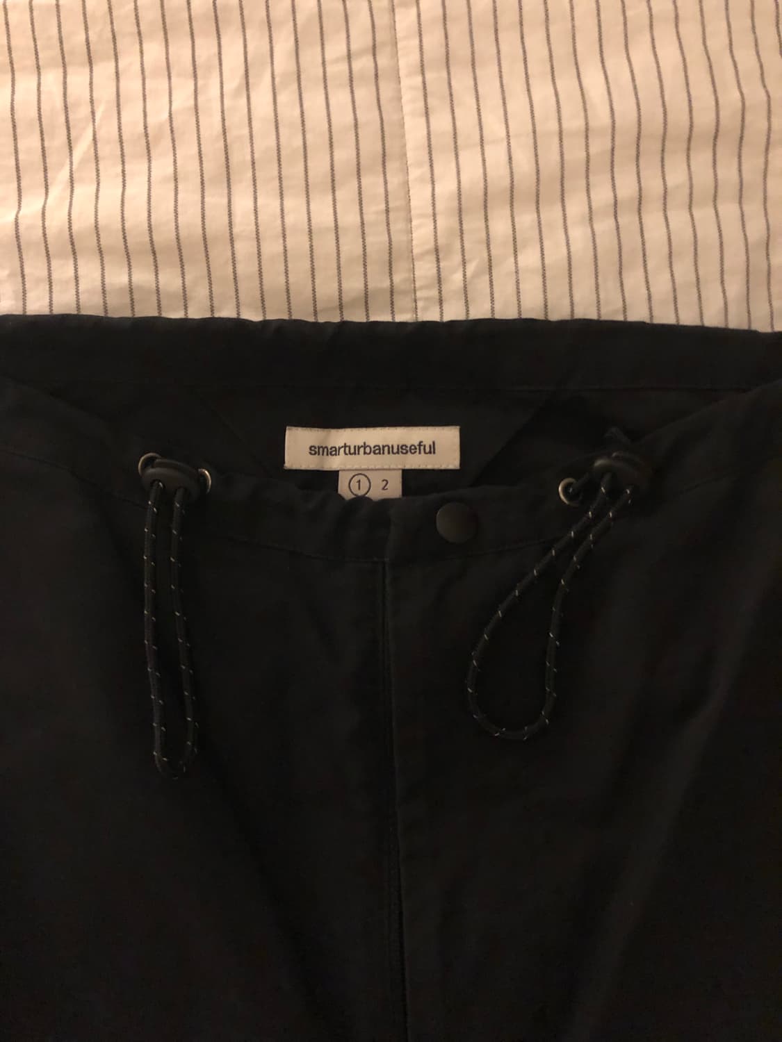 스마트어반유즈풀 스트랩 라인 팬츠 (black, 1size) 상품이미지2