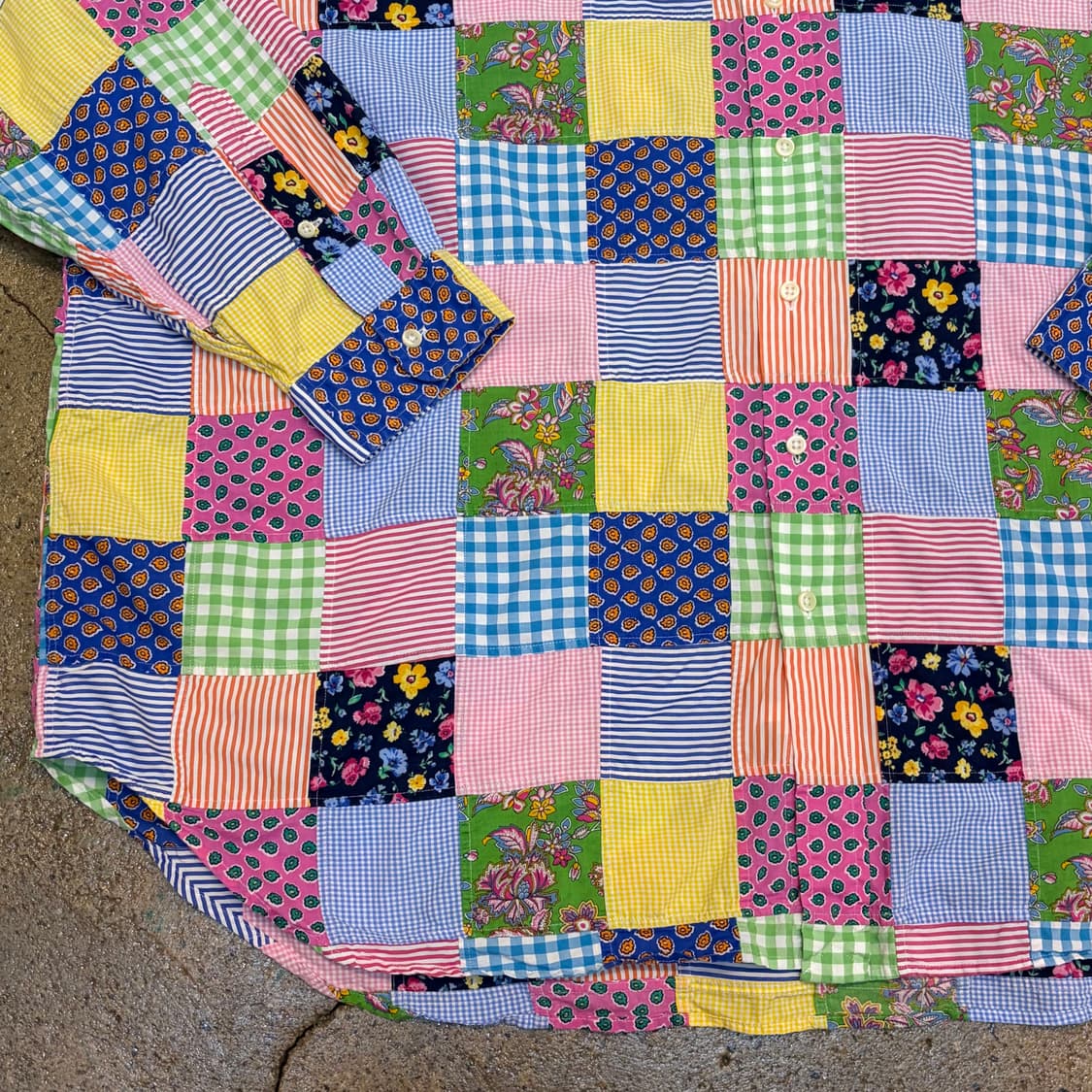 새상품급 미국 빈티지 폴로랄프로렌 패치워크 빅사이즈 오버핏 셔츠 상품이미지6