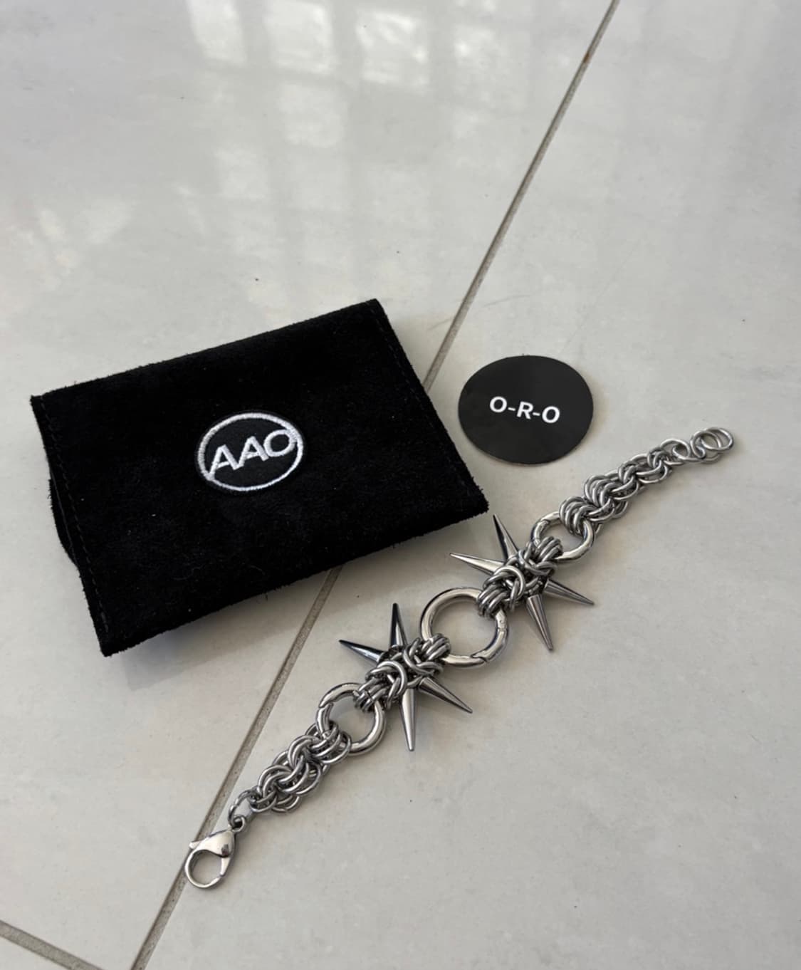 ORO SPIKED CHAIN BRACELET & SNEAKERS CHA 상품이미지2