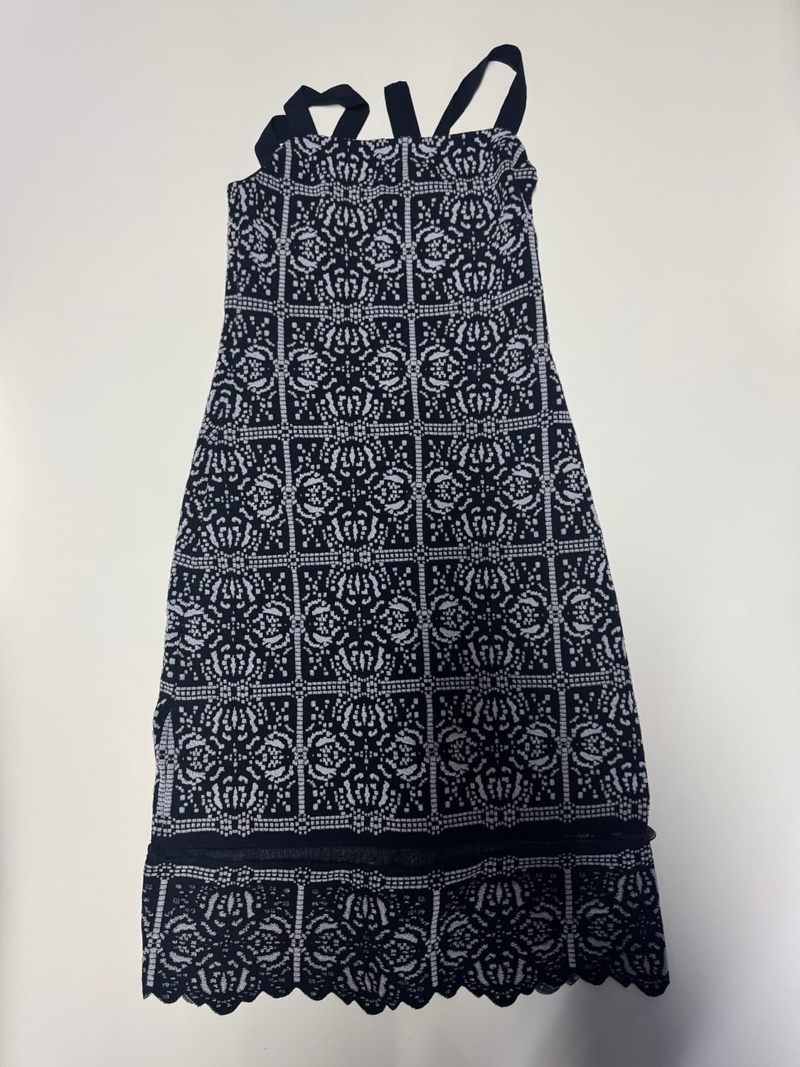 듀엘 Dewl 페이즐리 플라워 울 혼방 끈나시 원피스 S 상품이미지1