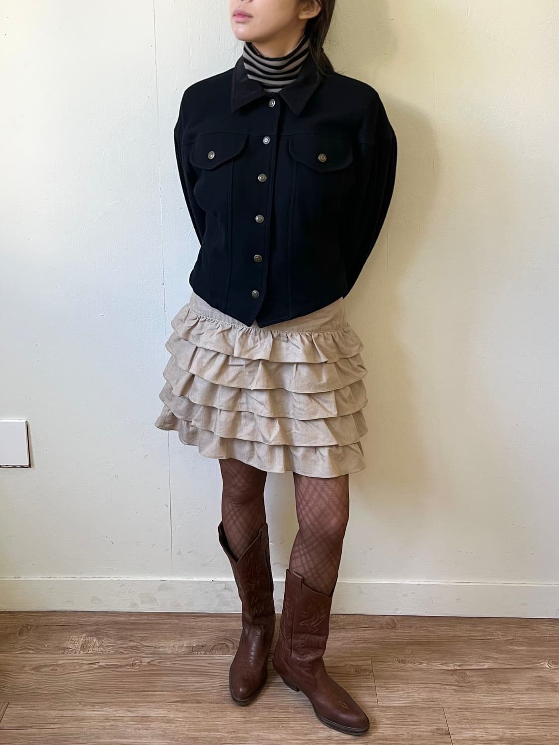 KENZO 셔링 트위드 자켓 상품이미지4