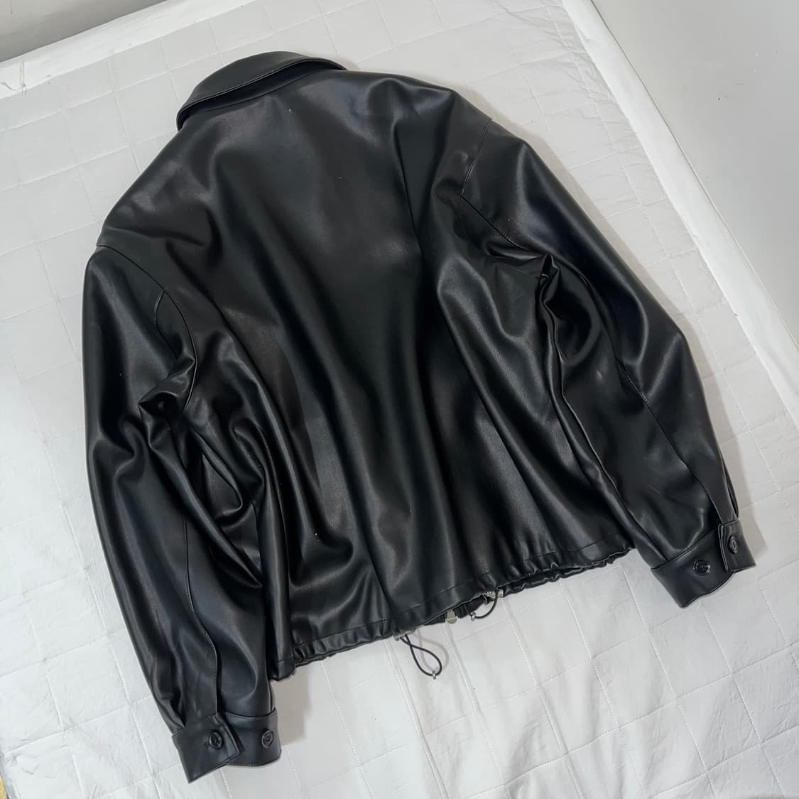 Irony porno began leather bomber jk 상품이미지3