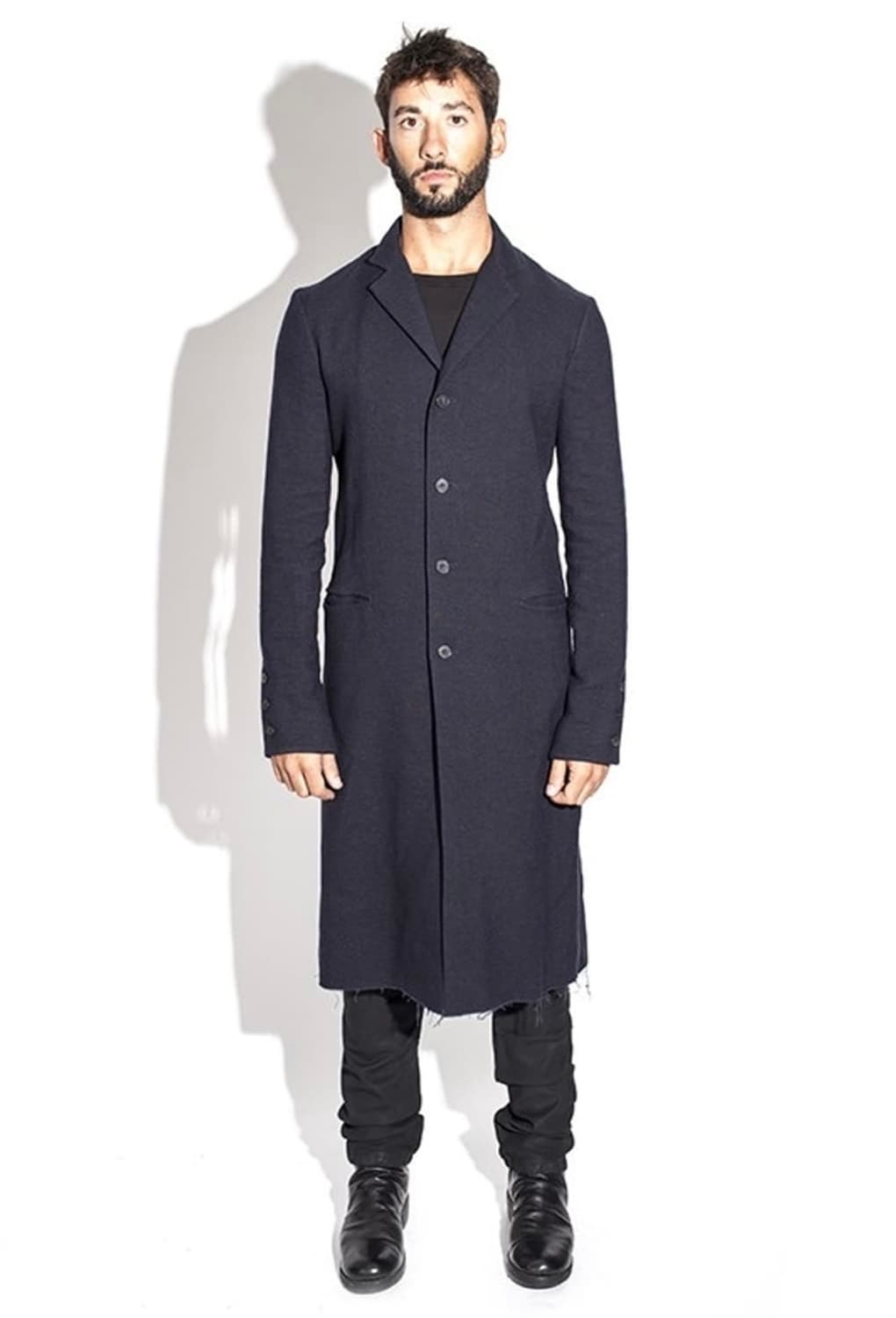 M.A+ 4 BOTTON BLACK STILL UNLINED COAT 상품이미지5