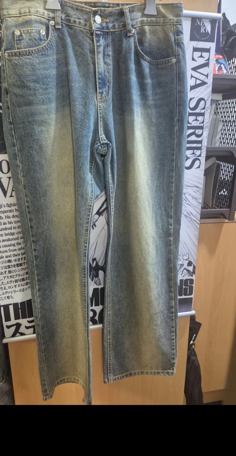 [딥센스] 워싱 와이드핏 데님 [샌드옐로우] 상품이미지3