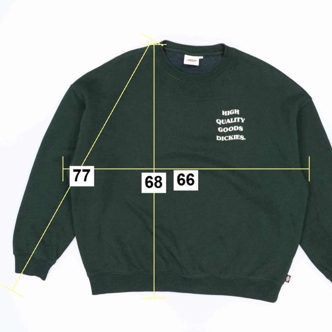 [L] 디키즈 오버핏 백 빅 프린팅 크루넥 스웻셔츠 맨투맨 그린 3943 상품이미지8