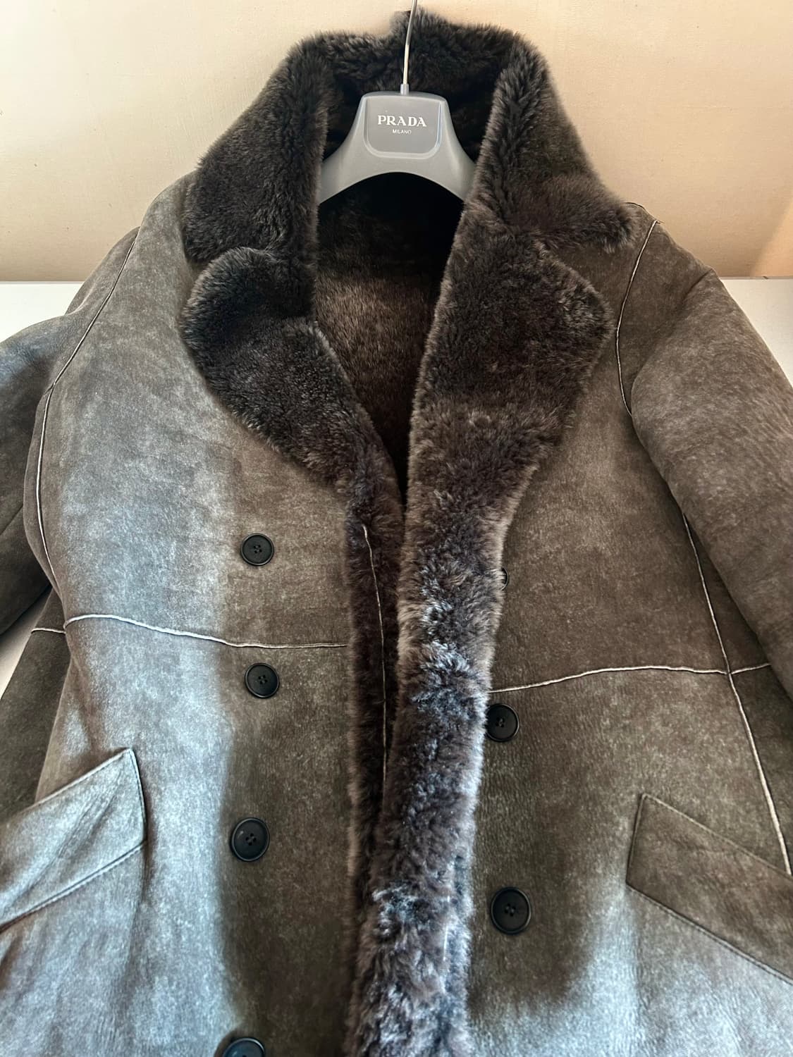 조르지오 아르마니 롱 무스탕 코트 상품이미지8