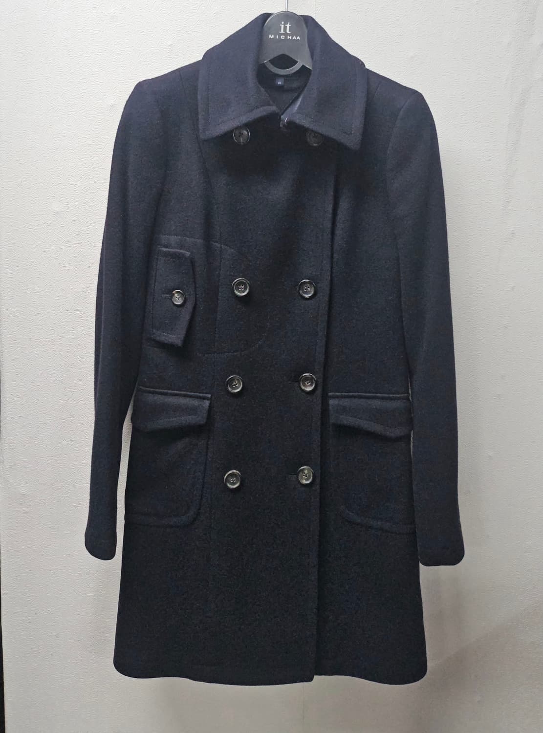 타미힐피거 블랙 모 더블롱코트  XS 상품이미지2