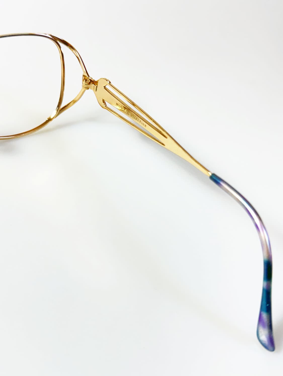 90s WORLD COLLECTION 골드 슬림 스퀘어 빈티지 안경 상품이미지7