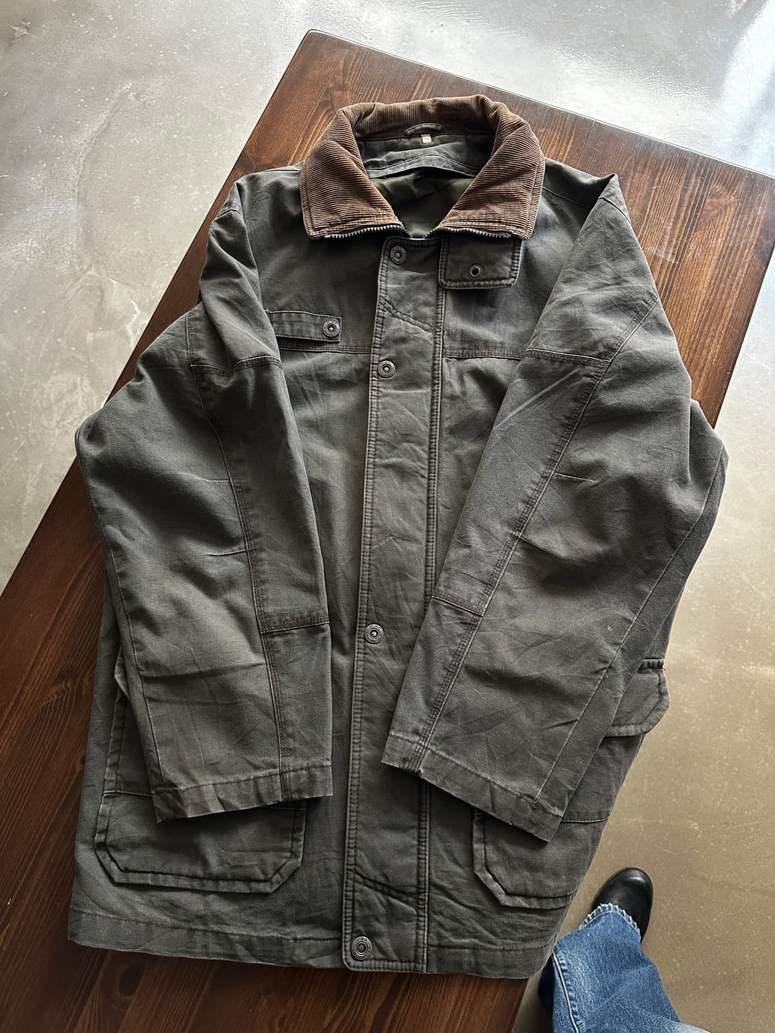 올리브 워싱 캔버스 헌팅 자켓 상품이미지1