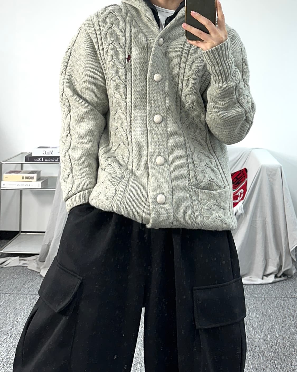 폴로 랄프로렌 숄카라 가디건 M 상품이미지3