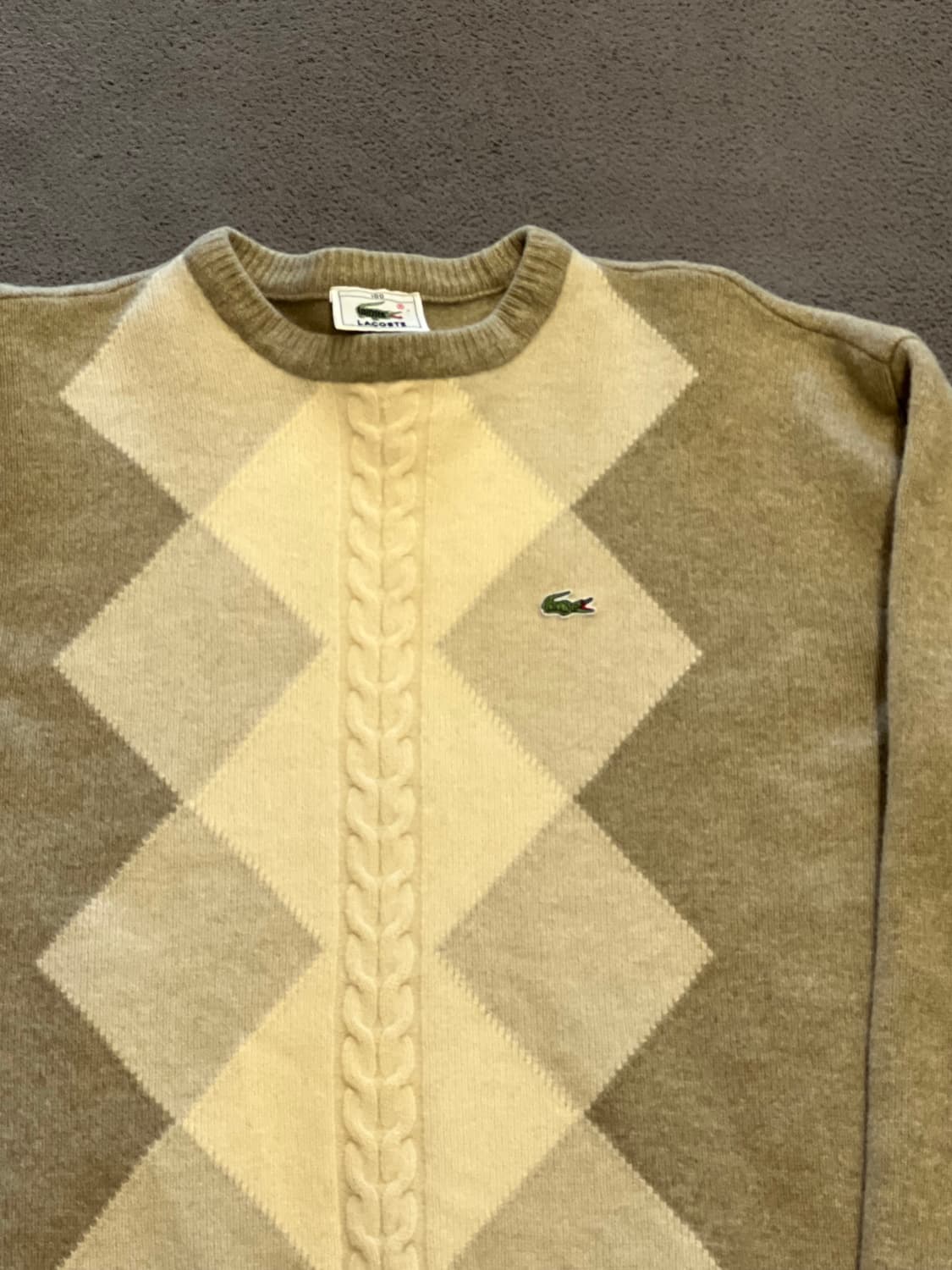 라코스테 빈티지 아가일 니트 처분  상품이미지2