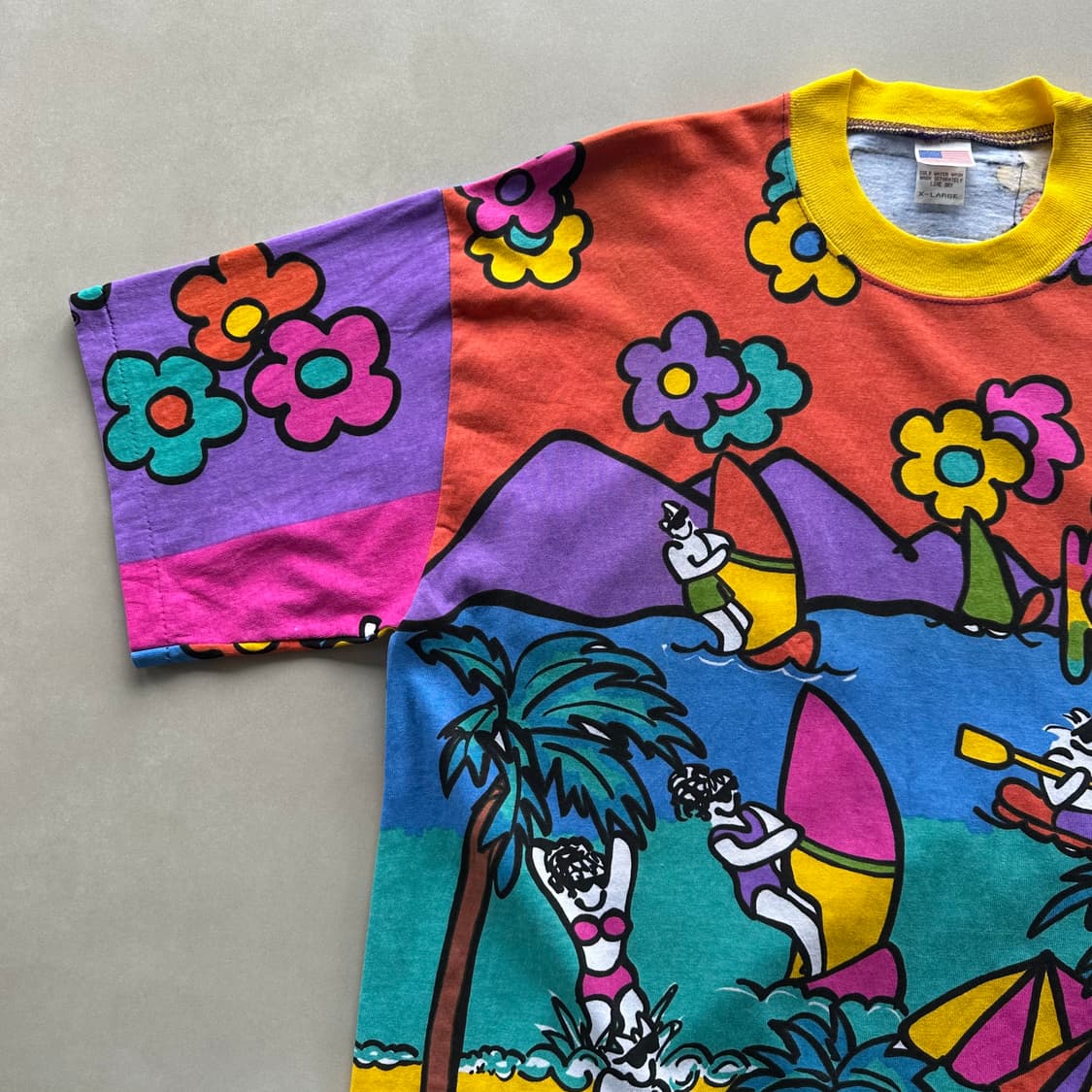 [XL](새상품)90s USA KOOL 컬러풀 아트 티셔츠 상품이미지5