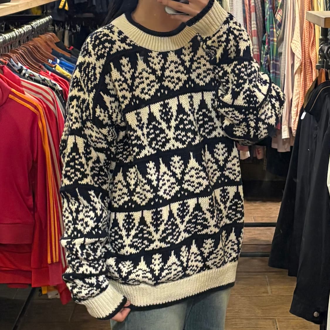 [HI] VTG 트리 페어아일 니트 스웨터 상품이미지4