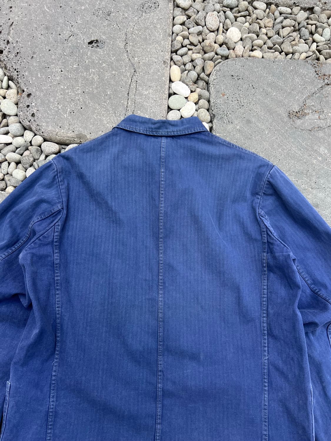 FADED BLUE OLD VINTAGE HBT 헤링본트윌 프렌치워크자켓 상품이미지8