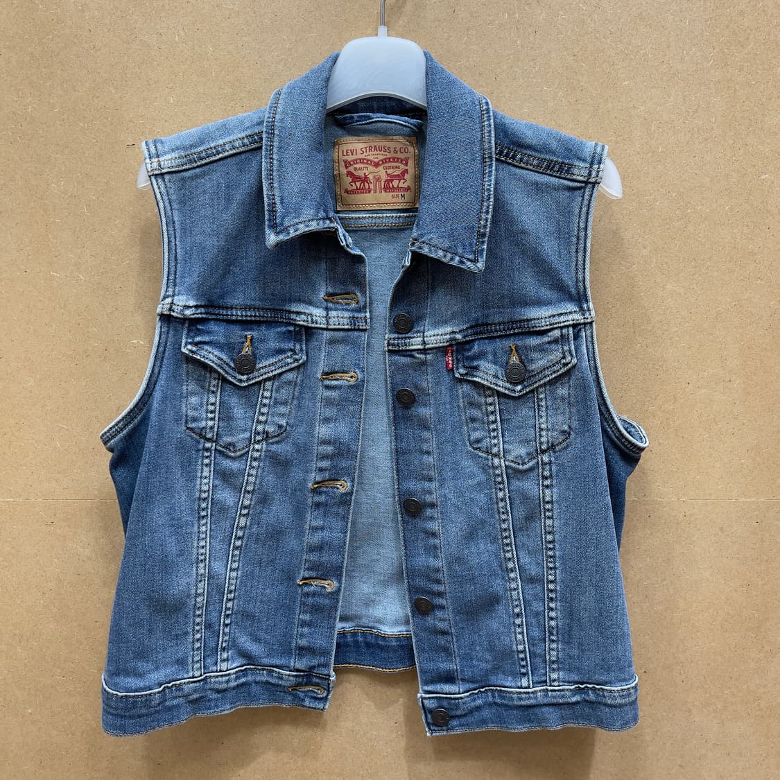 리바이스 우먼스 데님 베스트 상품이미지1