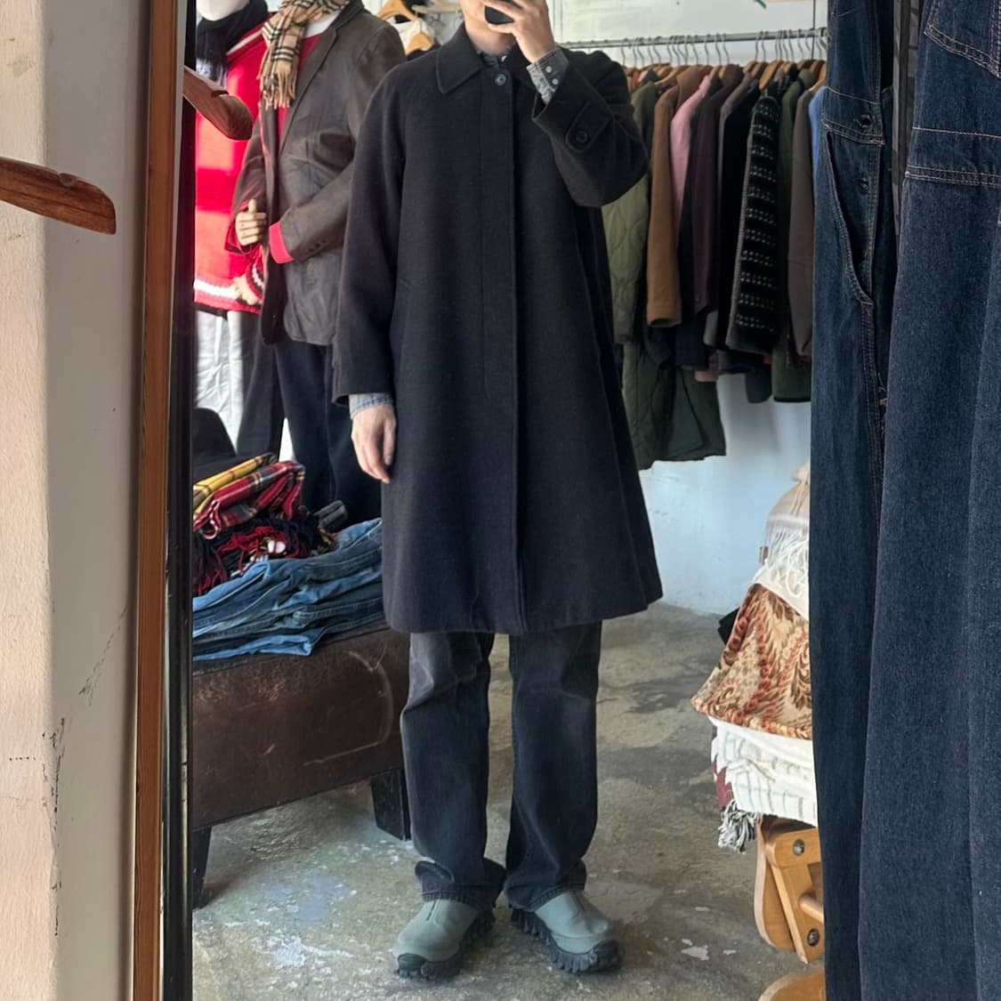 (착용컷) D'URBAN 앙고라 울 발마칸 코트 (남성용 98) 상품이미지3