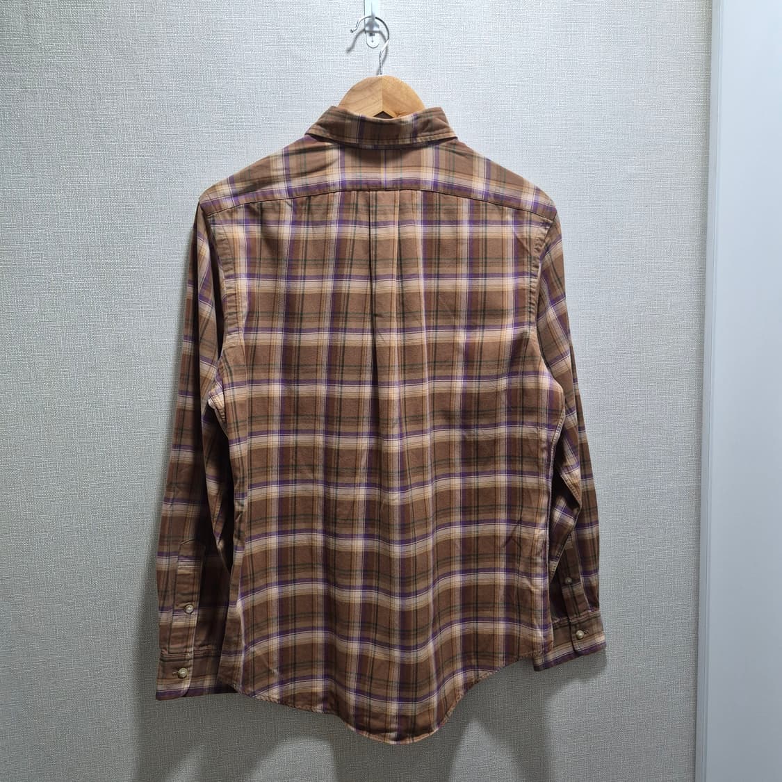 (L) 폴로 랄프로렌 커스텀핏 브라운 체크 셔츠 상품이미지7