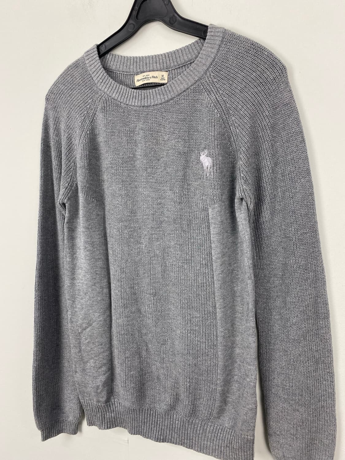 아베크롬비 코튼 혼방 니트 스웨터 그레이 M <668> 상품이미지3
