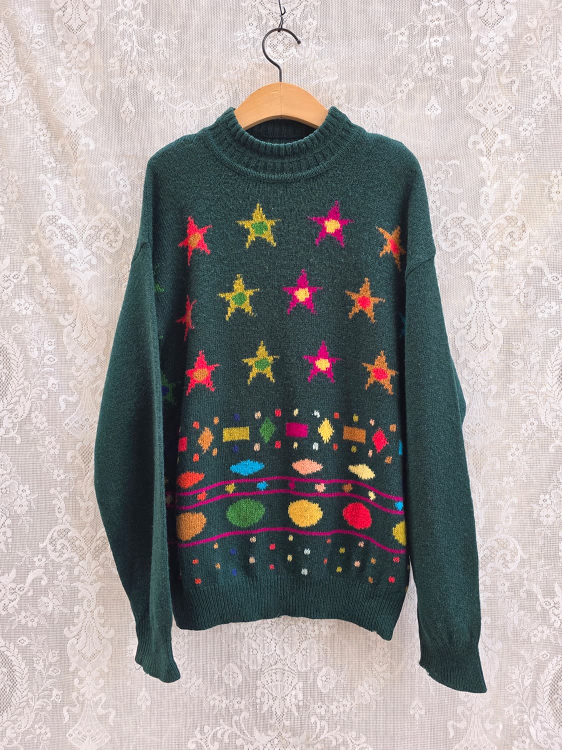 90s 베네통 셔틀랜드울 100% 이태리메이드 상품이미지1