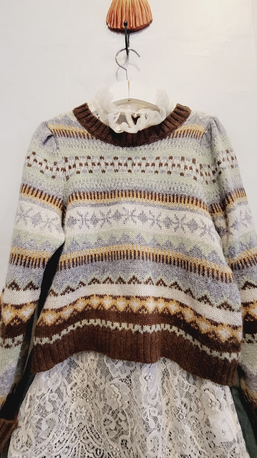 퍼프 크롭니트. 유니클로 코듀로이 상품이미지2