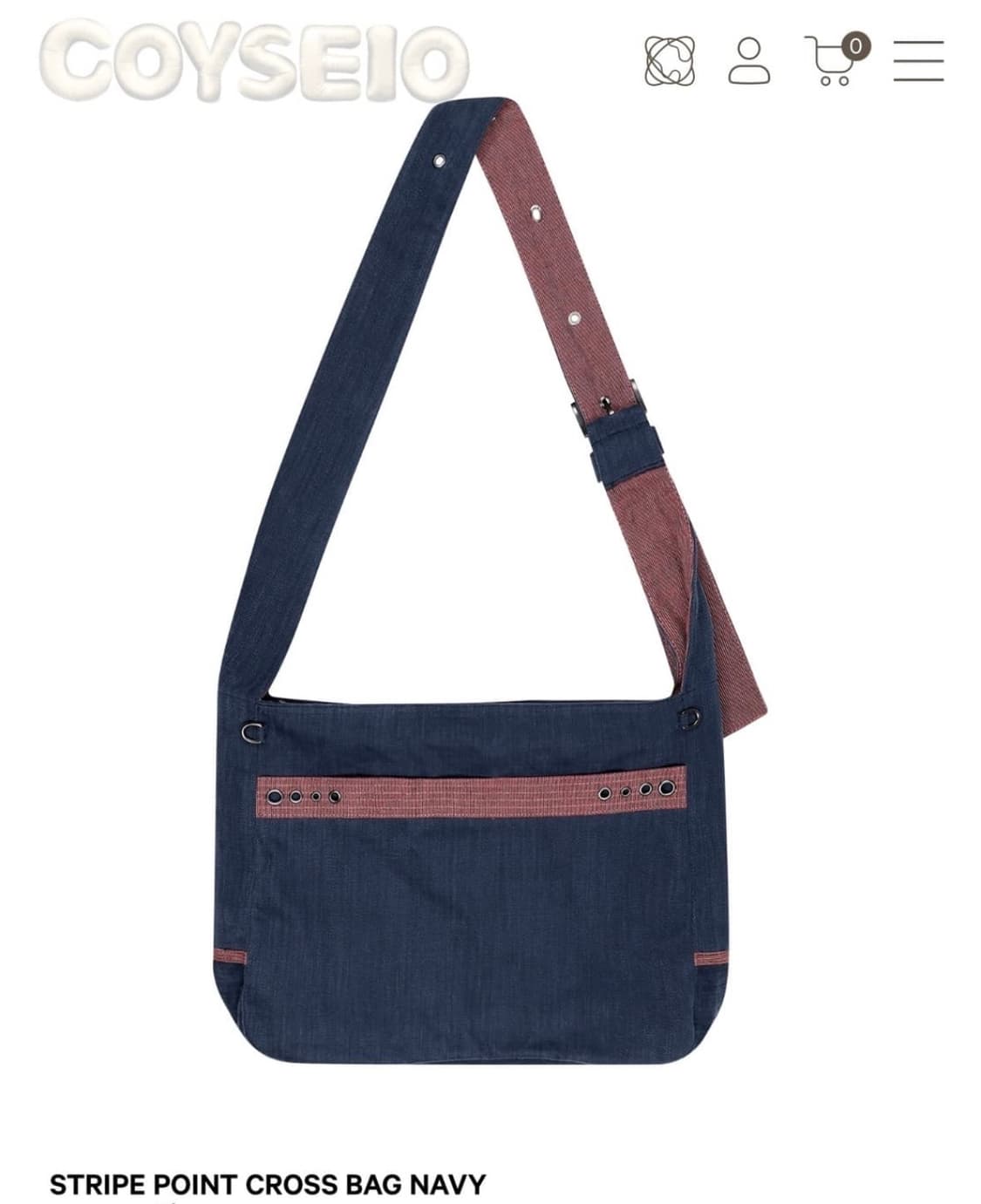 코이세이오 STRIPE CROSS BAG 상품이미지1