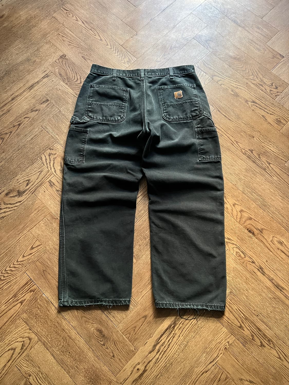 [36]칼하트 USA 빈티지 페이딩 블랙 싱글니 워크팬츠 상품이미지7