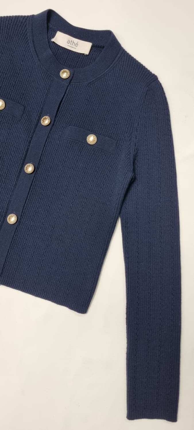 아떼 바네사브르노 골지짬임 울혼방 가디건 Free 상품이미지5