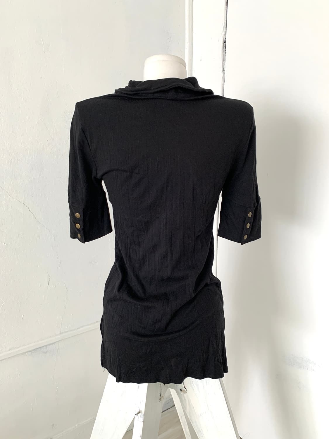 Black pleated pocket detail top 상품이미지3