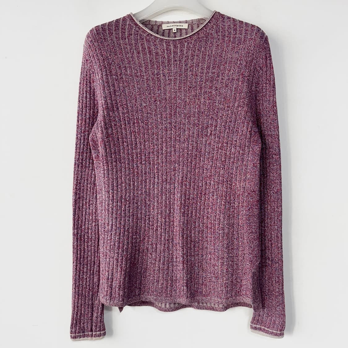 더캐시미어 울 캐시 리브드 니트 탑 상품이미지1