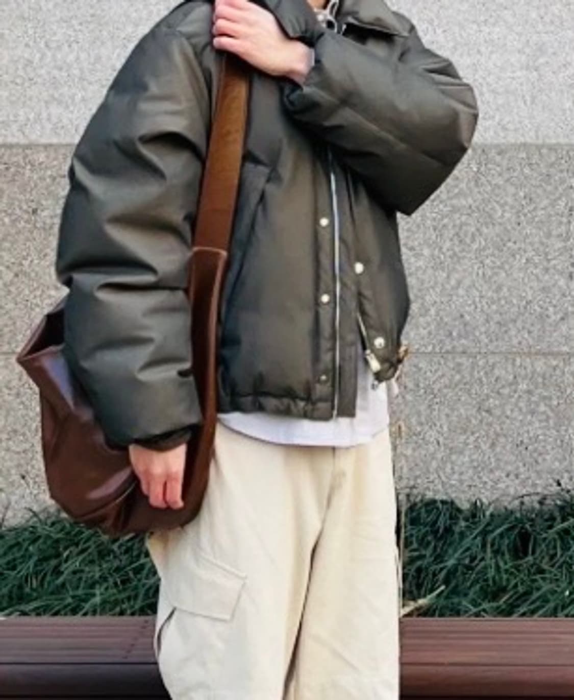 (새제품) SATUR 세터 레체 투톤 덕다운 패딩 그린브라운 / L 상품이미지8