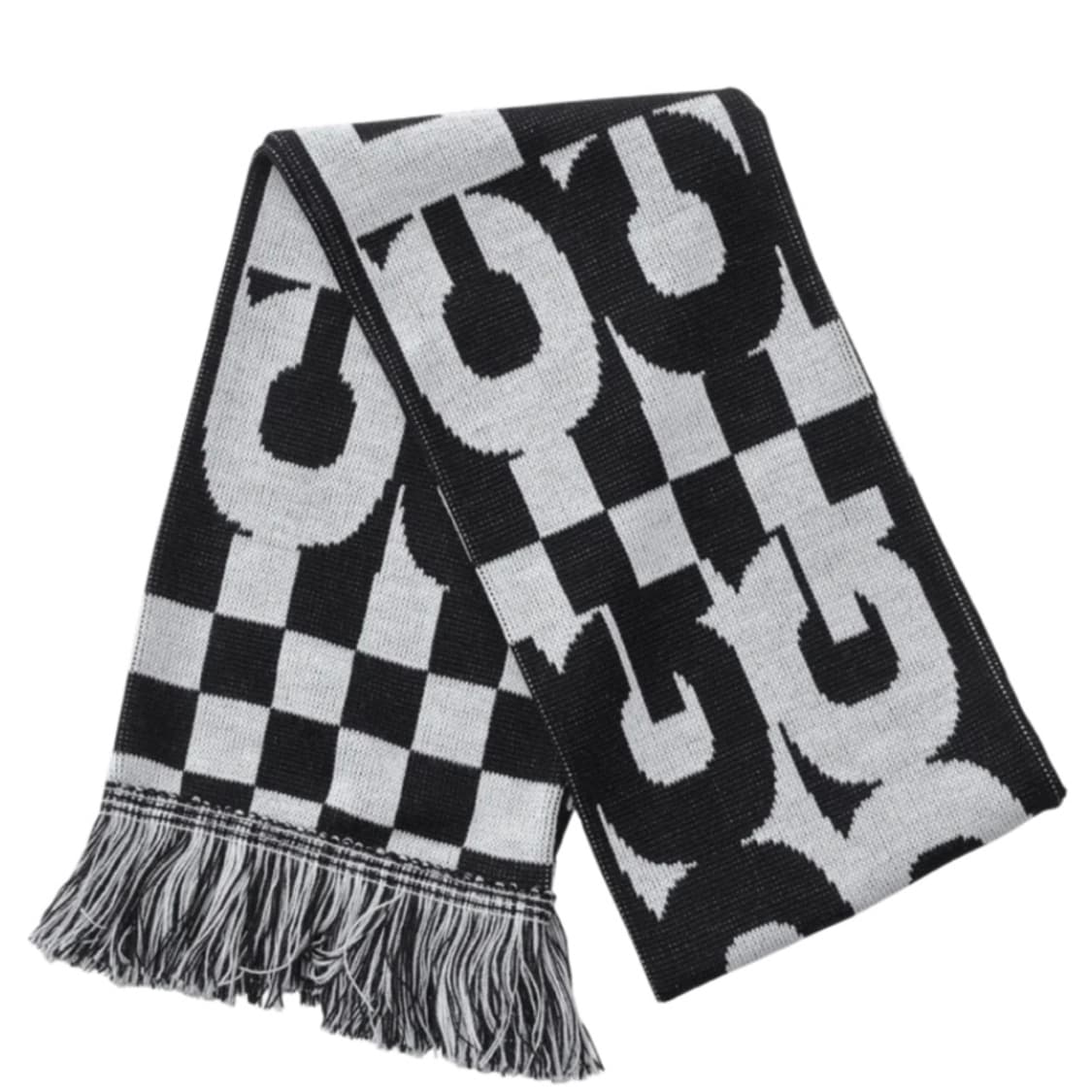 CDG 로고 체크 머플러 화이트 블랙 상품이미지1